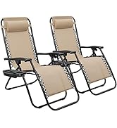 Devoko Patio Zero Gravity Chair Outdoor Folding Adjustable Reclining Chairs Pool Side Using Lawn ...