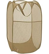 Larpur Popup Mesh Laundry Basket, Collapsible and Portable Clothes Washing Laundry Hamper with Re...