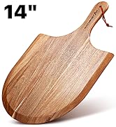 KitchenStar Acacia Wood Pizza Peel 14 inch - Large Wooden Pizza Paddle Spatula for Oven - Beautif...
