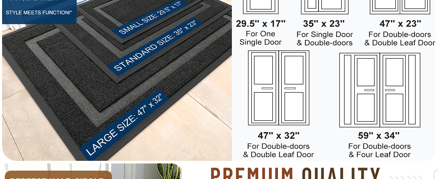 OLANLY Front Door Mat Outdoor Entrance