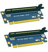 WLGQ PCIe X16 Riser Card, PCI Express 90 Degree GPU Extension Adapter, PCI-E Male to Female Slot ...