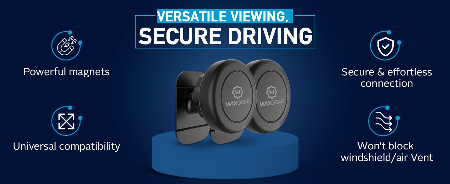 B0773F8S74 WixGear Magnetic Car Mount
