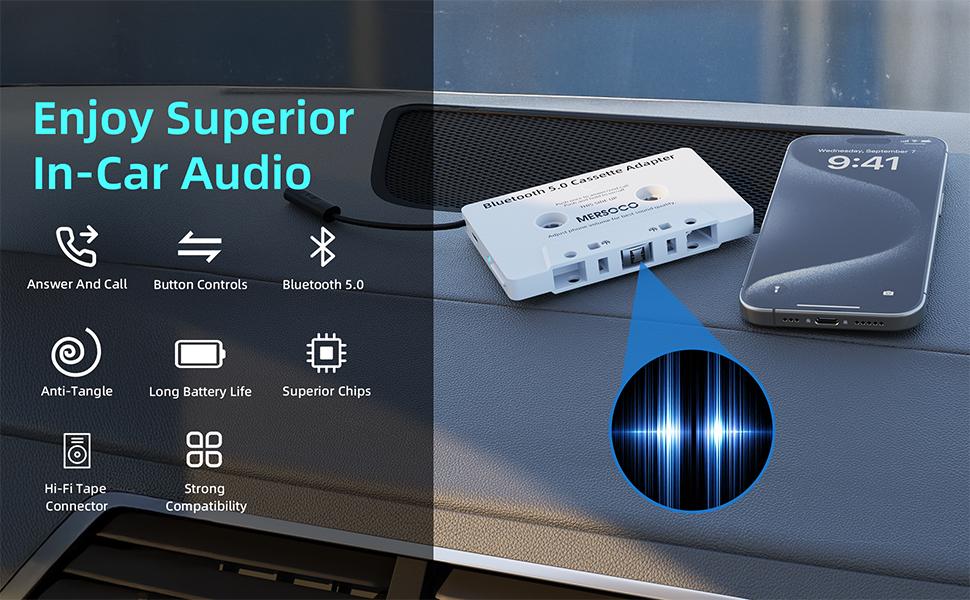 cassette bluetooth adapter for car