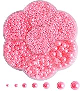 5800Pcs Half Pearls for Crafts, Flatback Pearls for Artwork Making, DIY Rhinestones Accessory Nai...