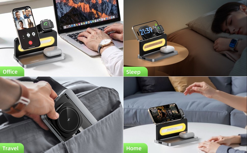 3 in 1 charging station,iphone apple watch charging station,