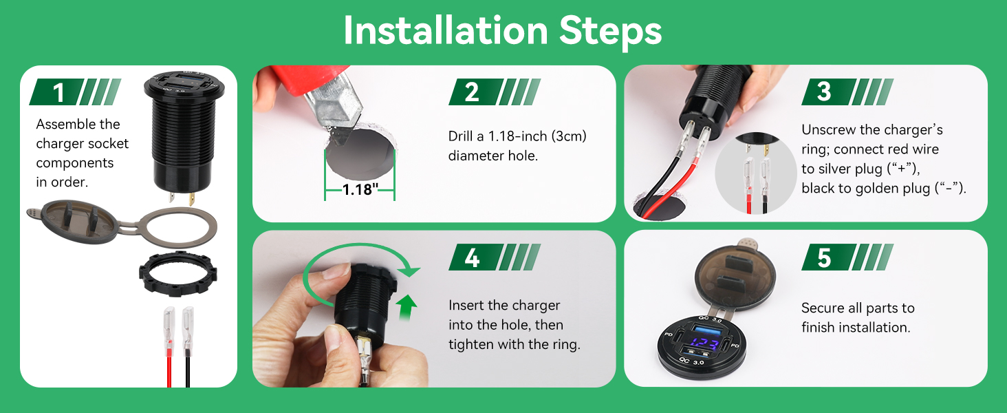 12 volt usb charging port