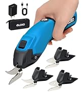 VLOXO Cordless Cardboard Cutter, 4V Rechargeable Electric Scissors Carpet Super Scissors with 3 D...