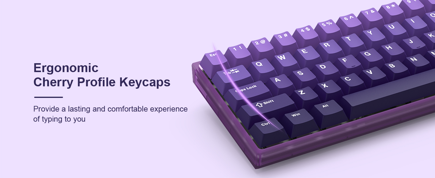 132 Keys Gradient Purple Keycaps