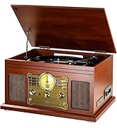 Mersoco Turntable Bluetooth with Stereo Speakers, Support Vinyl-to-MP3 Recording Converter with C...