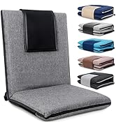 FASTMOMENT Floor Chair with Back Support 14-Position Adjustable Floor Chair Portable Ground Seati...