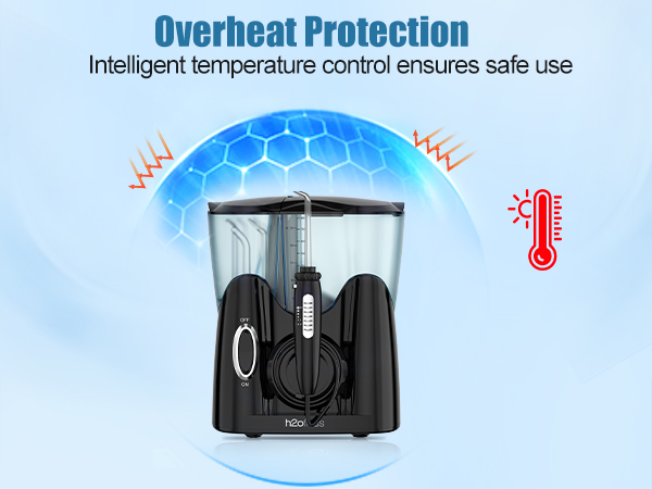 water flosser for teeth with overheat protection