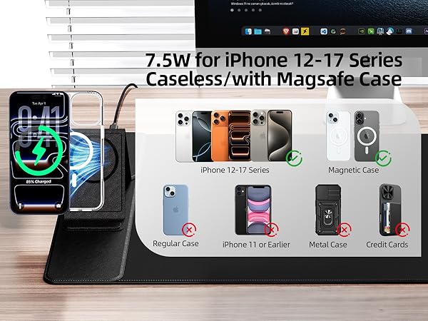 wireless charging desk pad