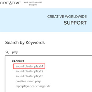 screenshot of support to download creative app