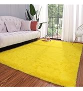 Keeko Area Rugs for Bedroom Living Room, 4x5.3 Fluffy Washable Area Rug Soft Shag Fuzzy Shaggy Ca...