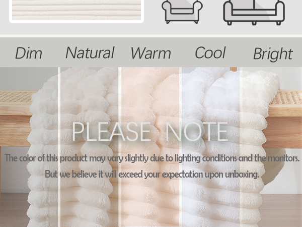 cream striped blanket