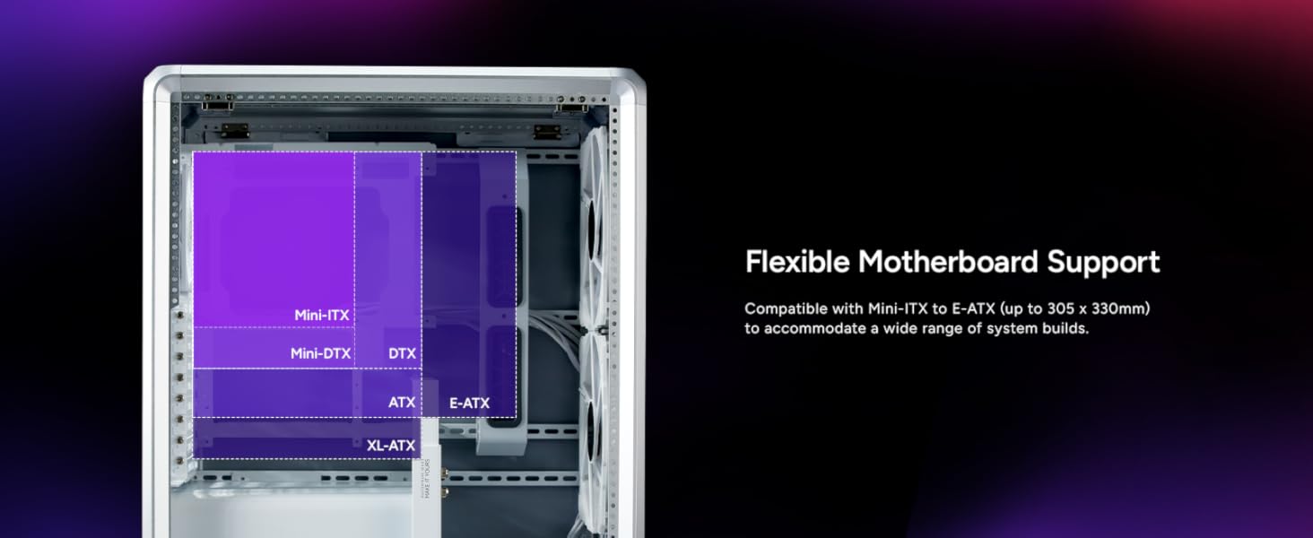 MasterFrame 500 Mesh Silver-Flexible Motherboard