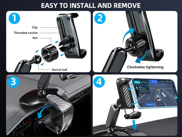360 phone holder rotating car