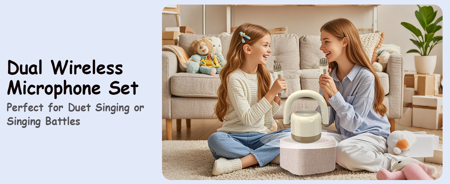 EWA Metal Mini Karaoke Machine for Kids,Girls,Boys