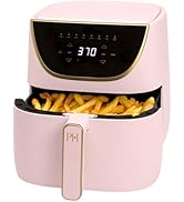 Paris Hilton Air Fryer, Large 6-Quart Capacity, Touchscreen Display, 8-in-1 (Air Fry, Roast, Broi...