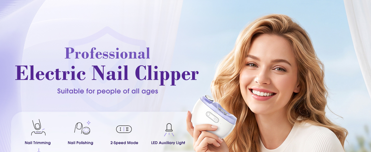 Electric 2-in-1 Nail Clipper