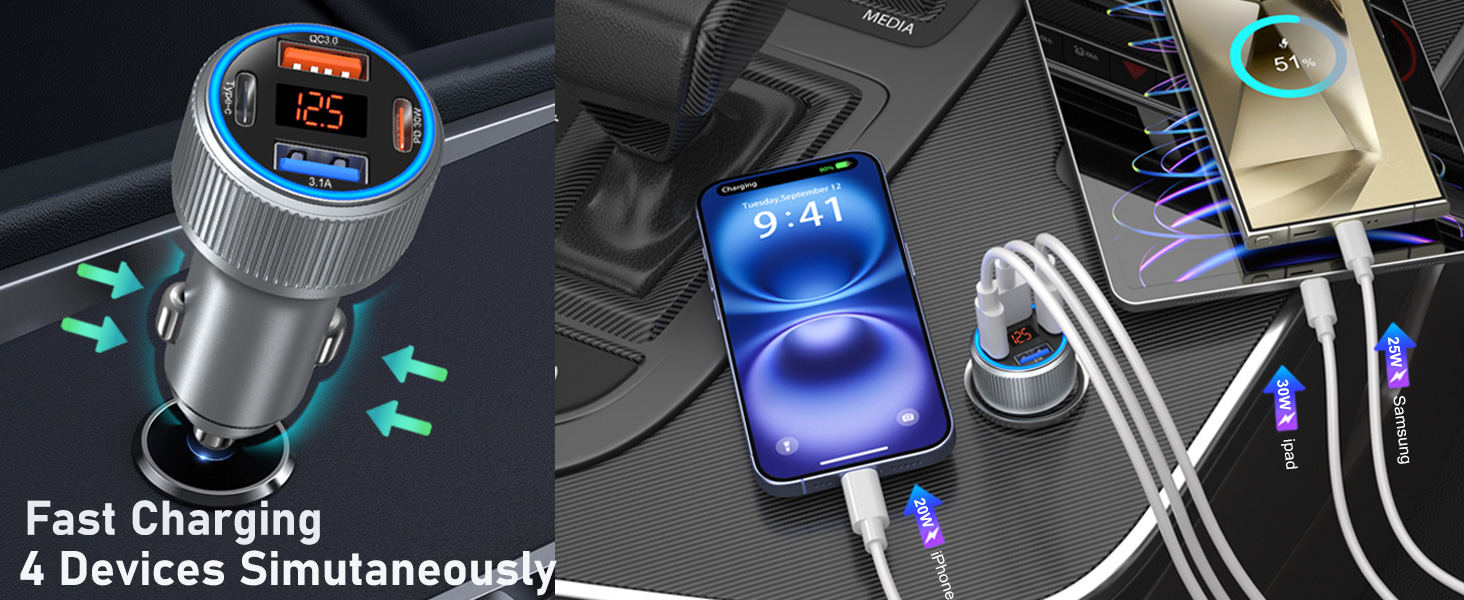 car charger usb c adapter