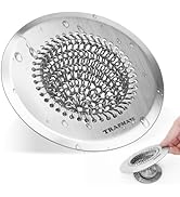TRAPMATE Shower Drain Hair Catcher, 4.4" Easy Clean Bathtub Drain Hair Catcher, Anti-Slip Bath Tu...