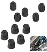 Diamall 10 PCS Air Conditioning Valve Core Kit, Air Conditioning Service Port Caps, 5 Each of Low...