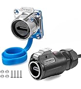 CNLINKO LP-24 HDMI Connectors, Aviation Plug with 40 Inches 4K HD Waterproof Cables, Panel Mount ...