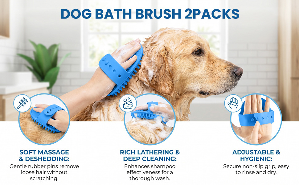 Dog bath brushes