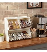 GOXITAX 3 Pack Coffee Pod Basket for Kitchen Counter, Plastic Storage Organizer Box for Office De...