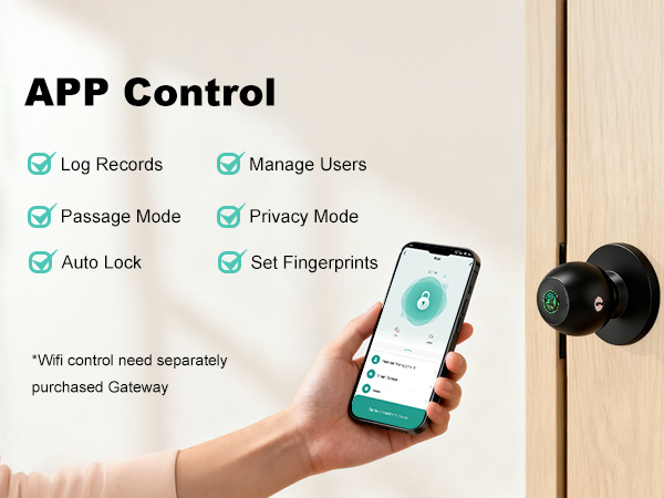 Smart Fingerprint Door Knob