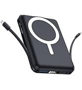 for Magsafe Portable Charger - 10000mAh Battery Pack for Magsafe with USB-C Cable and PD 20W USB ...