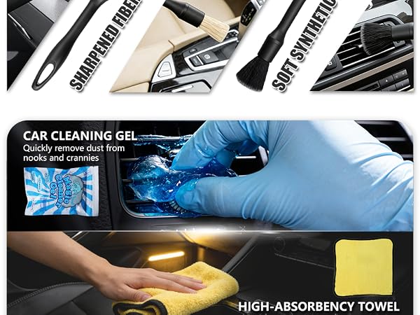 car detailing brush kit