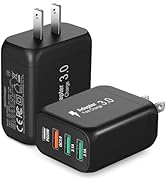 USB C Wall Charger [2 Pack], Bangfun 40W 4 Port USB C Fast Charging Blocks Multi USB Power Apdate...