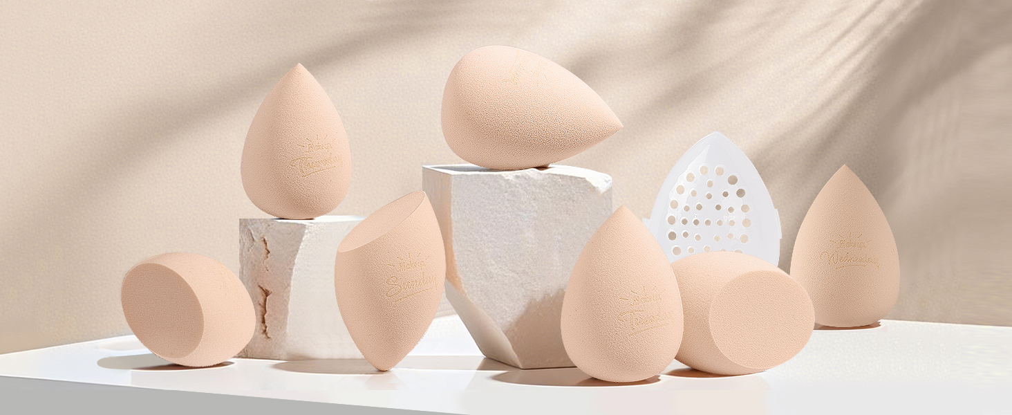 Real Perfection Makeup Sponge Set Blender Sponges Beauty Blenders Beauty Sponges Beige