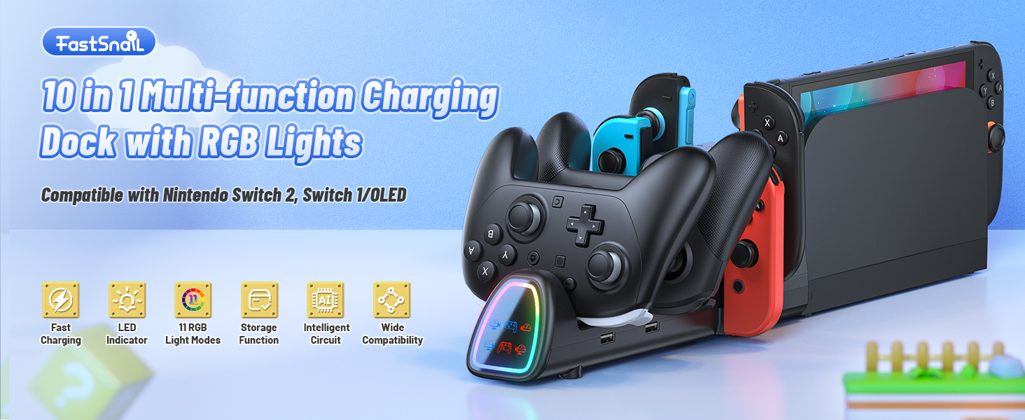 switch 2 controller charger dock