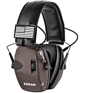 ZOHAN UPGRATED EM054 Electronic Shooting Ear Protection with 4X Sound Amplification, Slim Active ...