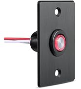 Acegoo RV 12V Dimmer Switch for LED RV Lights - Push Button with Red Ring Light, Ideal for RV, Ca...