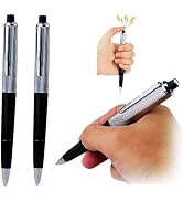 Myuiao 2 Pcs Silver Shock Pen Prank Toys,Lightweight Shocking Gag Gifts, Practical Joke Items for...