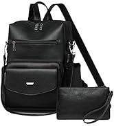 Dora &amp; Liz Women's Leather Backpack Purse Fashion Travel Backpack Designer Convertible Shoulder B...