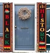 Black History Month Decorations Porch Banner African American Holiday Front Door Sign Wall Hangin...