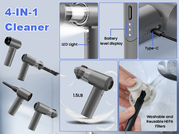 Arify Pro Car Vacuum Portable Cordless