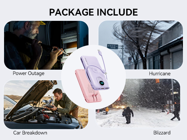 Durable ABS material power bank, shockproof design for travel.