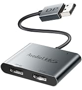 avedio links Displayport to Dual Displayport Splitter Adapter 4K@60Hz, DP 1.4 Splitter Adapter 1 ...