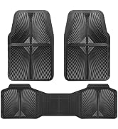 CAR PASS Rubber Floor Mats, All Weather Waterproof Trim-to-Fit Automotive Mats for Cars Trucks SU...
