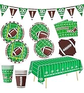 Football Party Supplies Tableware Set Football Theme Party Decorations Including Plates Napkins C...