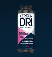 Certain Dri Body Powder for Women, Maximum Sweat Absorption &amp; Moisture Control, 8 Ounces, 1 Pack