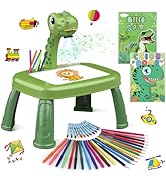 Drawing Projector for Kids, Art and Crafts, Drawing Board with Music, Color Pens, Pencils, Crayon...