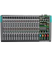 Depusheng MX16 16 Channel Sound Mixer Audio Mixing Console 48V 256DSP Professional USB PC Play Re...