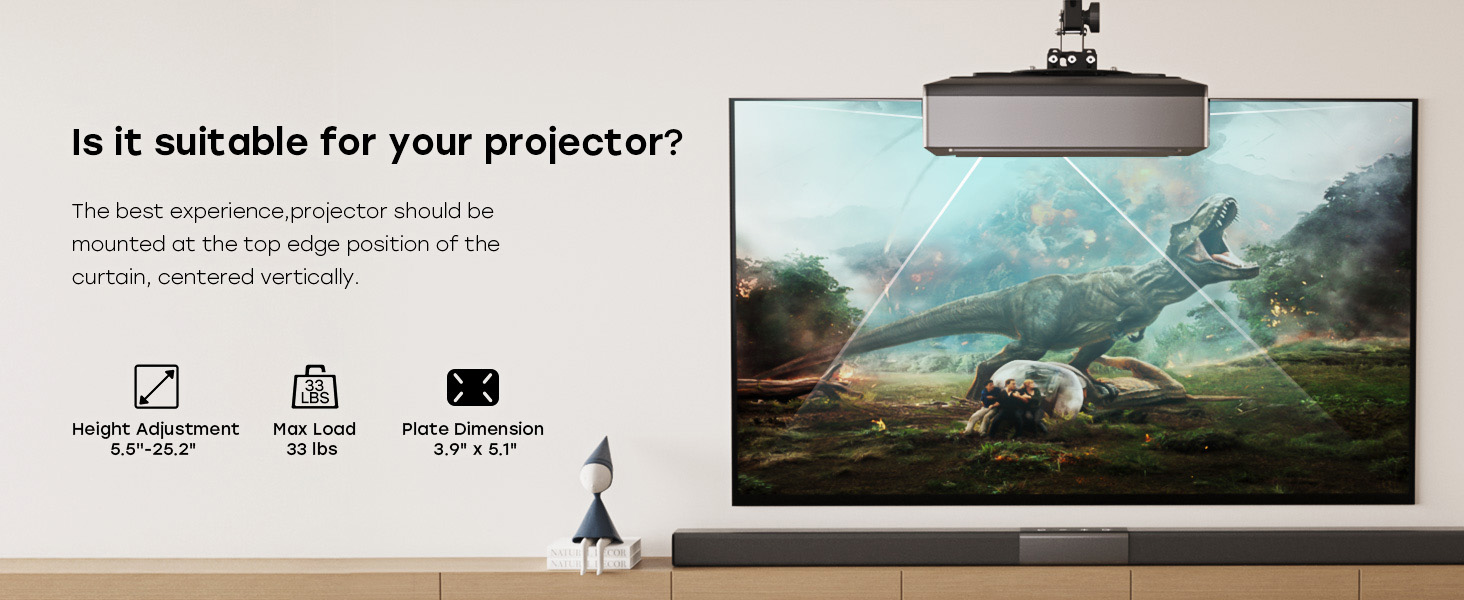 Universal projector wall mount